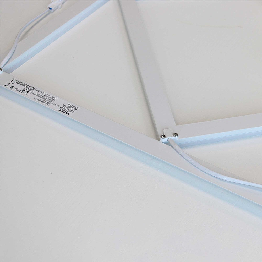 Hexagon Diamant LED Panel 60x60 - 60W, 6000lm, hvid kant