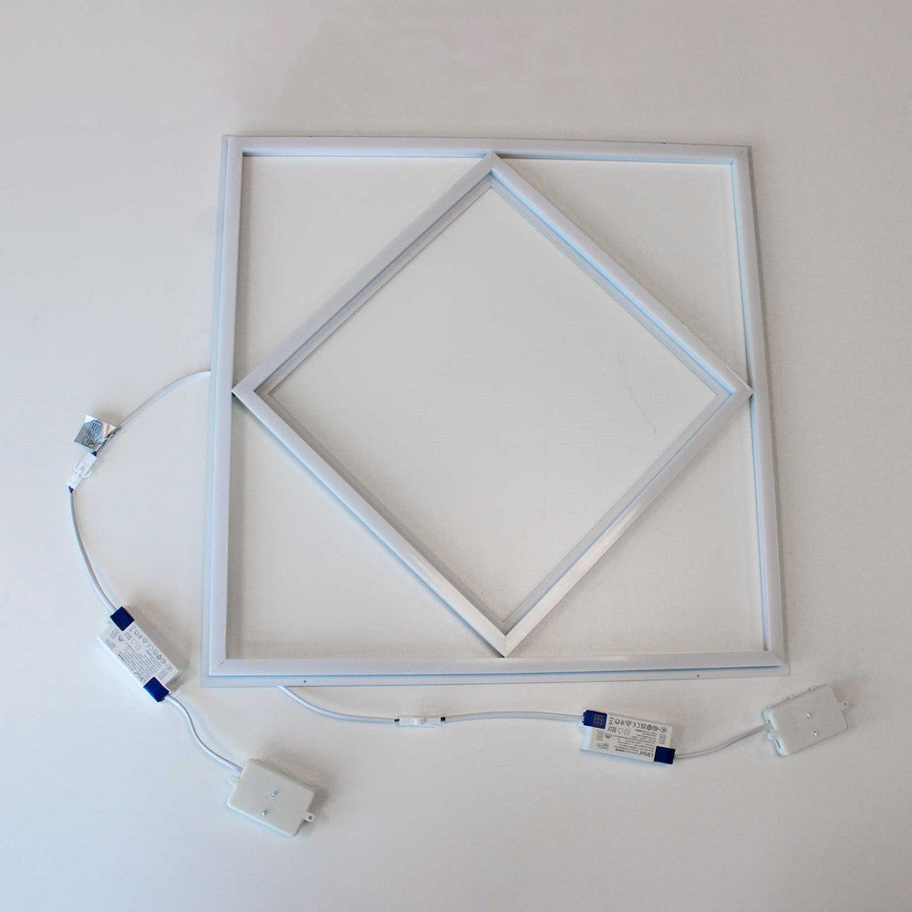 Hexagon Diamant LED Panel 60x60 - 60W, 6000lm, hvid kant