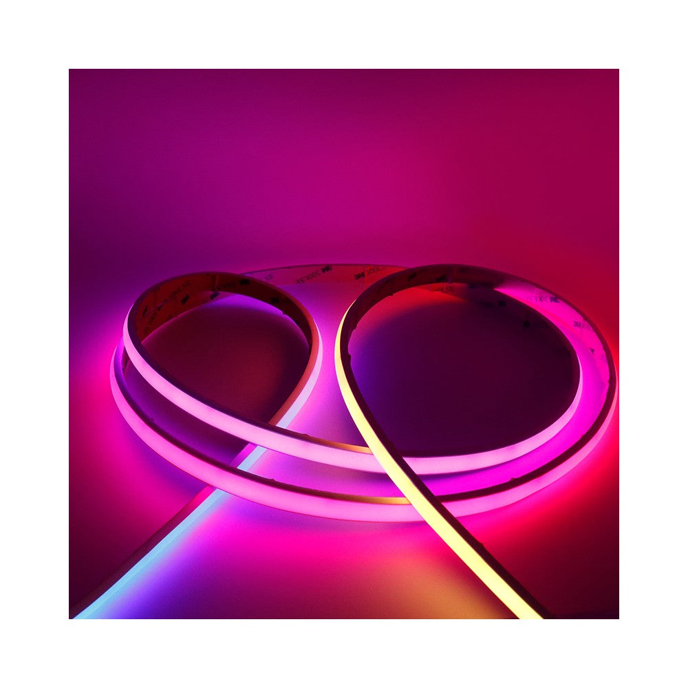 5m Neon RGBIC COB LED strip - 21W/m, 720 LED pr. meter, 24V, IP67