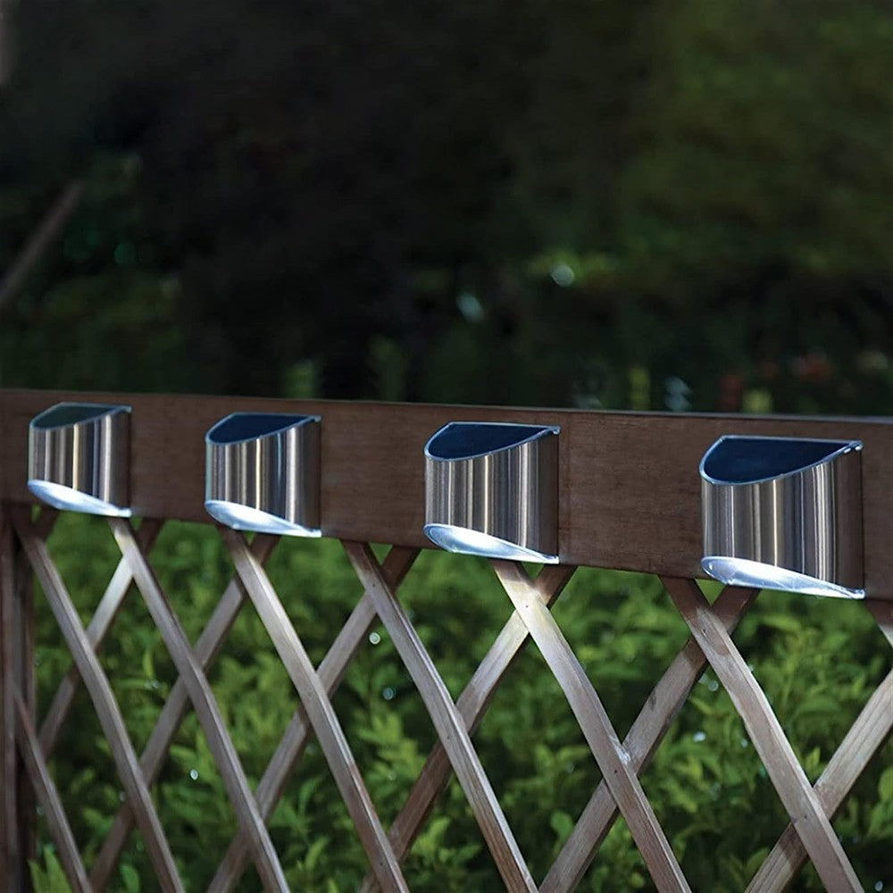 MIVO Solcelle væglampe LED - Sølv, udendørs væg-effekt, 2 stk.