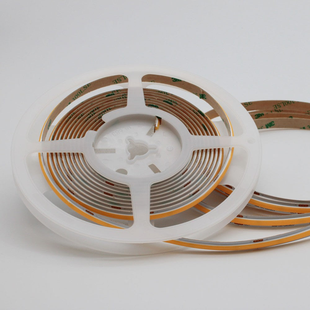 5 meter Dot-fri COB-LED-strips med 320 LED pr. meter, 4000K, 24V, 4W/m, høj farvegengivelse (RA95) - IP20