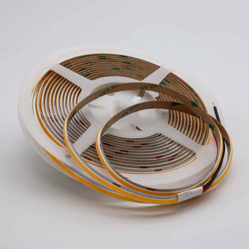 5 meter Dot-fri COB-LED-strips med 320 LED pr. meter, 4000K, 24V, 4W/m, høj farvegengivelse (RA95) - IP20