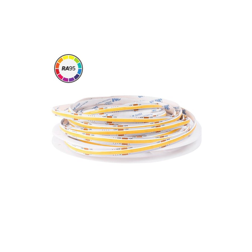 10m Dot-fri COB-LED-stripe med 320 LED pr. meter, 24V, 4000K, RA95 - IP20