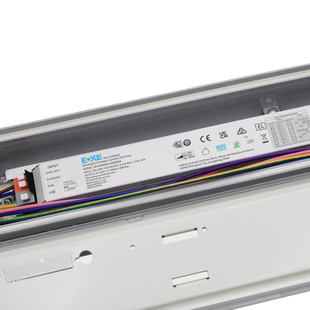 150 cm 0-10V RA90 HiCRI Armatur - 60W, Genemførttrådet, IP65