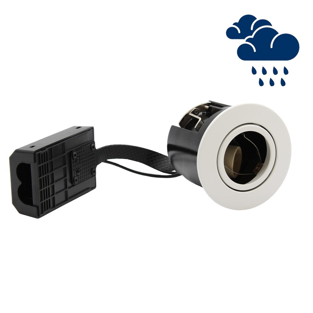 10 stk. LEDlife indbygningsspot Inno88 Udendørs - GU10, Hvid, IP44, godkendt i isolering, 230V Input