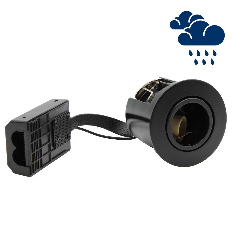 LEDlife indbygningsspot Inno88 Udendørs - GU10, Sort, IP44, godkendt i isolering, 10 stk.