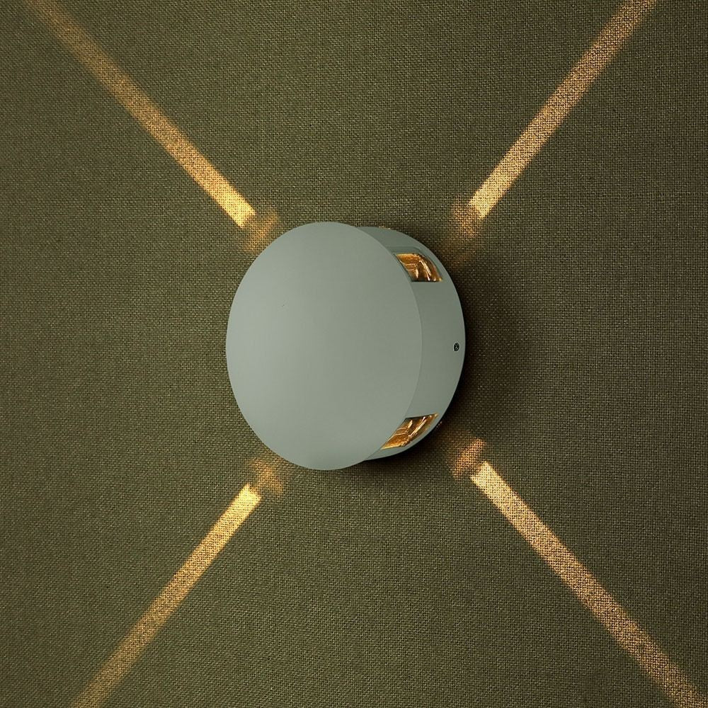 V-Tac 4W LED hvid væglampe - Rund, IP65 udendørs, 230V, inkl. lyskilde