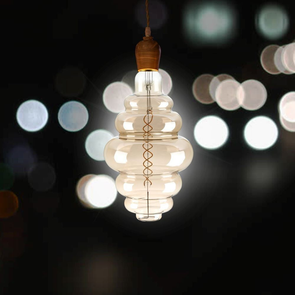 V-Tac 8W LED kæmpe globepære - Kultråd, Ø20 cm, dæmpbar, varm hvid, 2000K