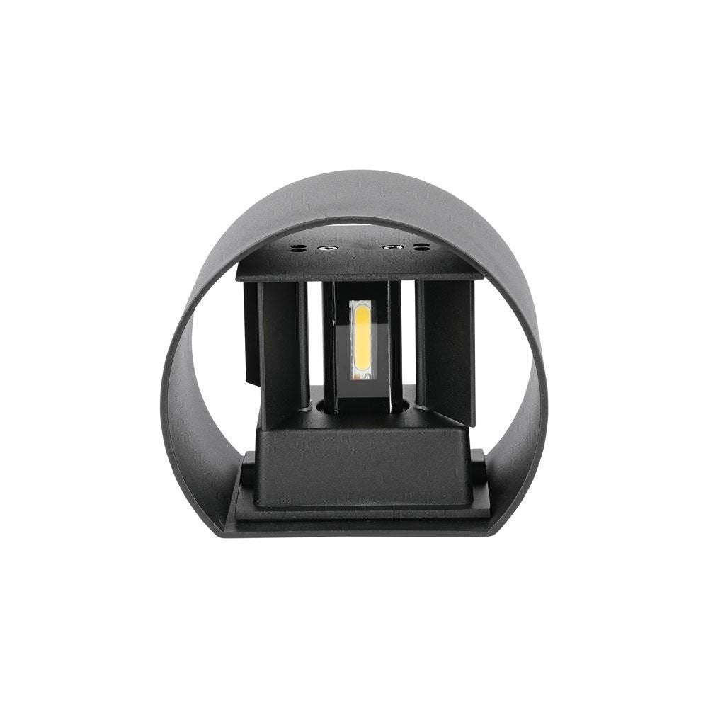 V-Tac 5W LED udendørs væglampe - Rund, justerbar spredning, IP65, inkl. lyskilde
