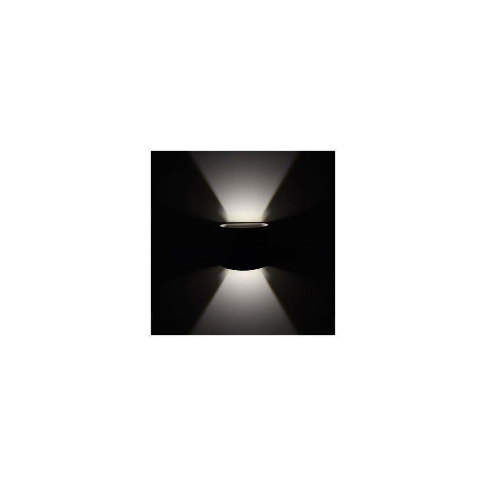 V-Tac 5W LED udendørs væglampe - Rund, justerbar spredning, IP65, inkl. lyskilde