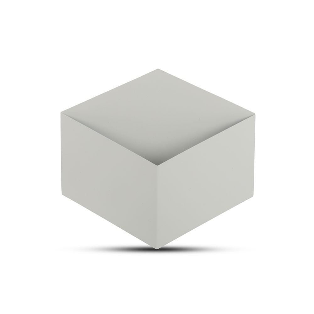 V-Tac 3W LED væglampe - Hvid, IP20 indendørs, 230V, inkl. lyskilde (Effekt: 3W, Input: 230V, 300lm, RA 80)