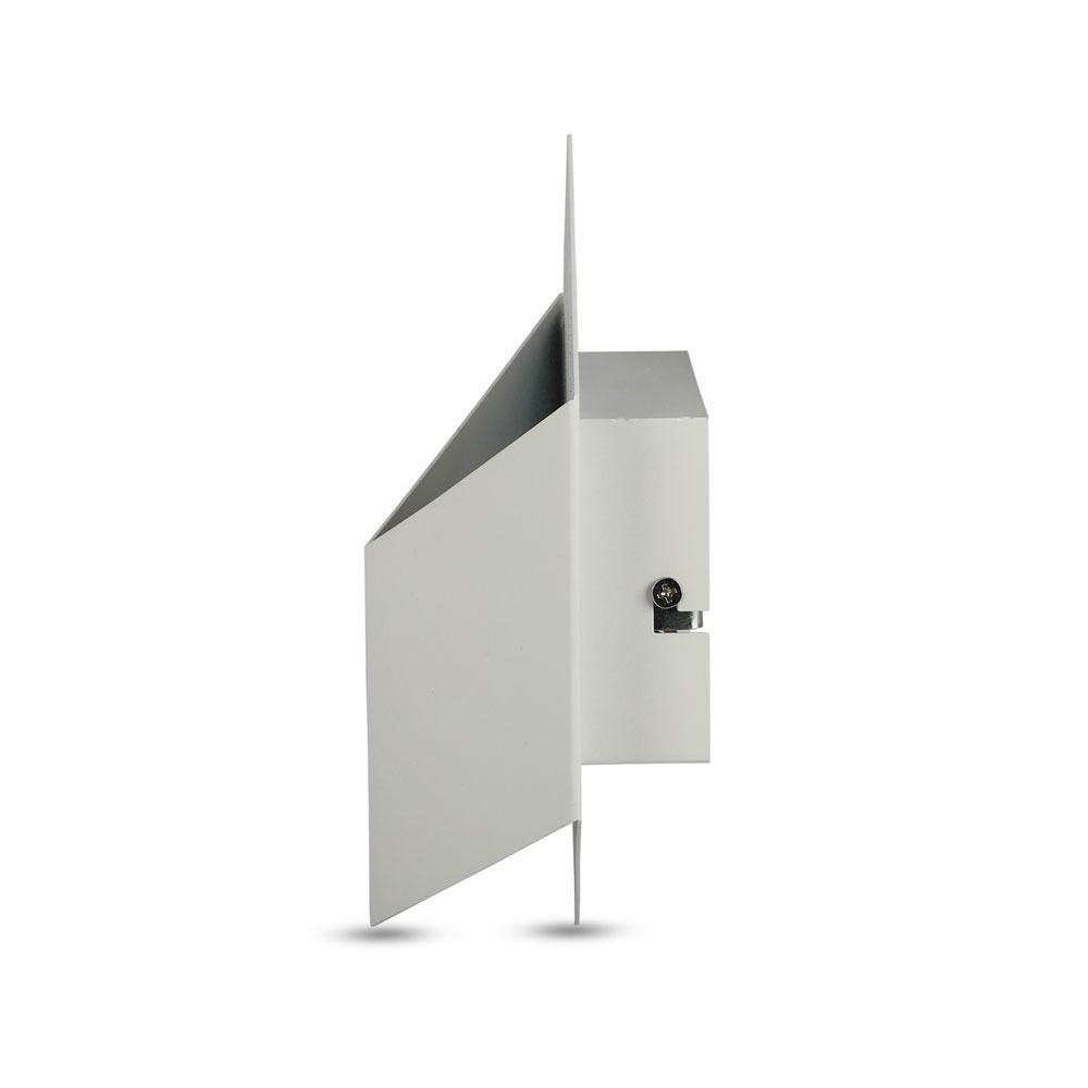 V-Tac 3W LED væglampe - Hvid, IP20 indendørs, 230V, inkl. lyskilde (Effekt: 3W, Input: 230V, 300lm, RA 80)