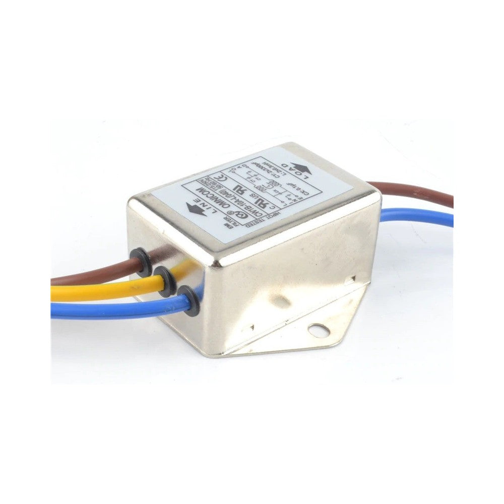 EMI filter - Støjfilter, 10A, 230V, til beskyttelse mod elektronisk støj og interferens