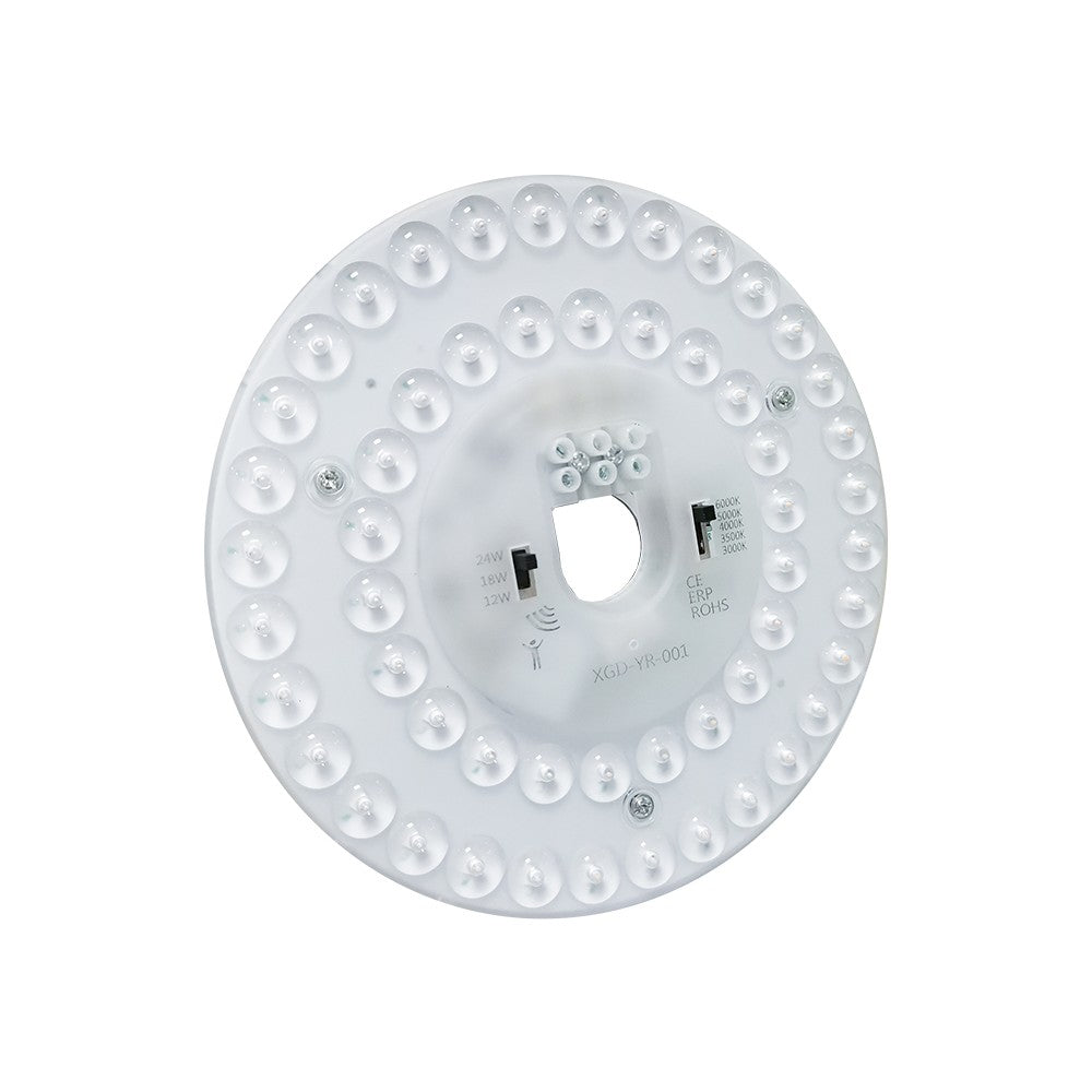 24/18/12W LED indsats med sensor - Ø17 cm, Valgfri CCT, erstat G24, cirkelrør og kompaktrør, flicker free