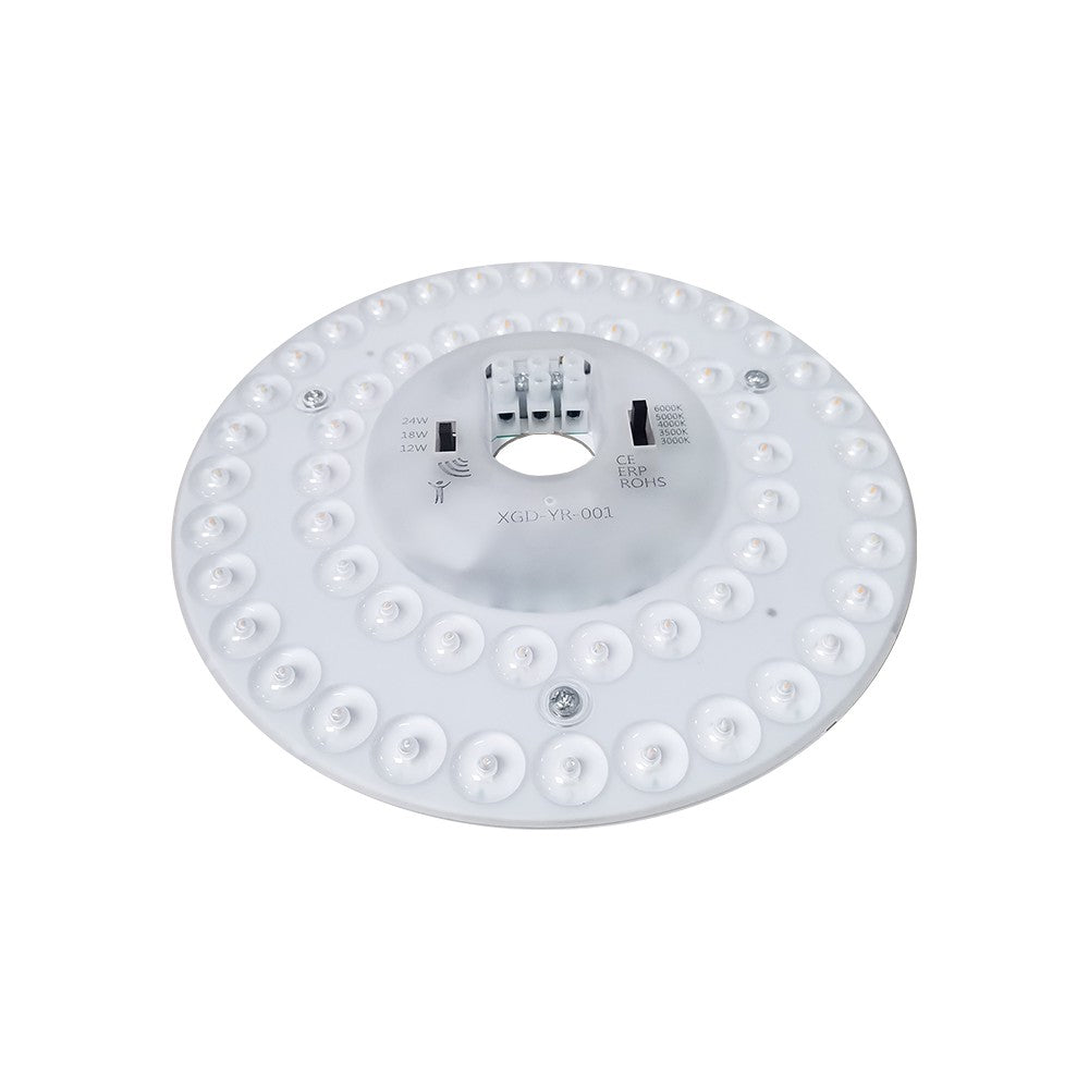 24/18/12W LED indsats med sensor - Ø17 cm, Valgfri CCT, erstat G24, cirkelrør og kompaktrør, flicker free