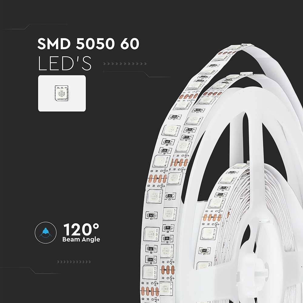 60 LED Stribe Lys 11W Gul, IP20, 5m/rulle, RA80 - Praktisk og energibesparende belysning til din indretning!