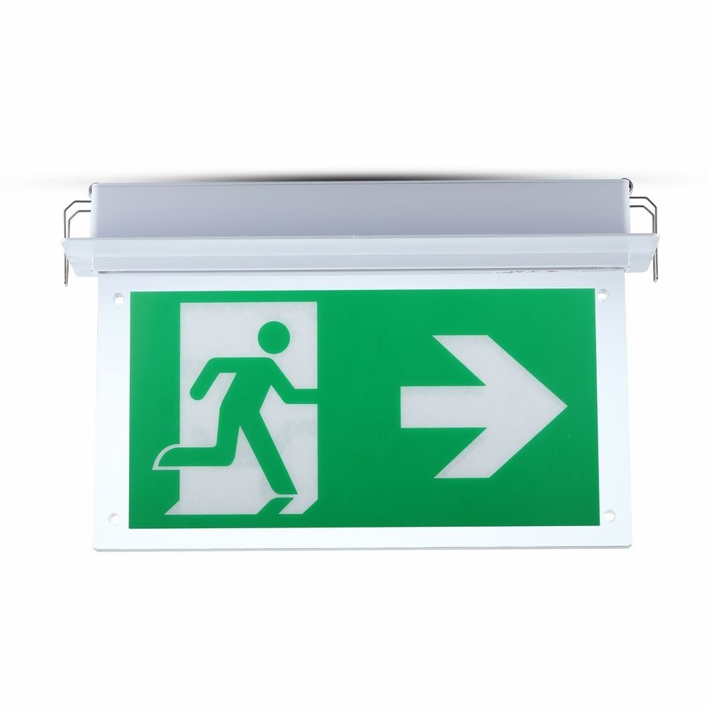 V-Tac Indbygget LED Exit Skilt - 2W, Samsung LED chip, 5 års producentgaranti