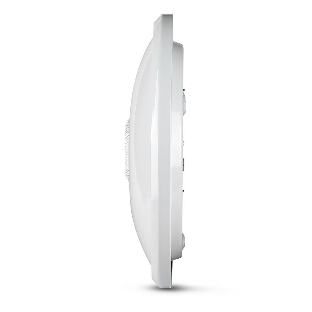 V-Tac 12W LED sensorlampe - Samsung LED chip, PIR sensor, IP20 indendørs, 230V, inkl. lyskilde - Erstatning for 60W - 5 års garanti