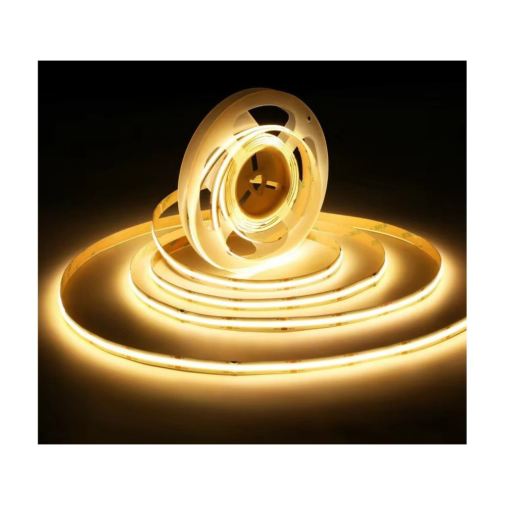 20m COB-LED strip uden spændingsfald, 7W/m, IP20, 480 LED pr. meter, 24V, COB LED, RA95