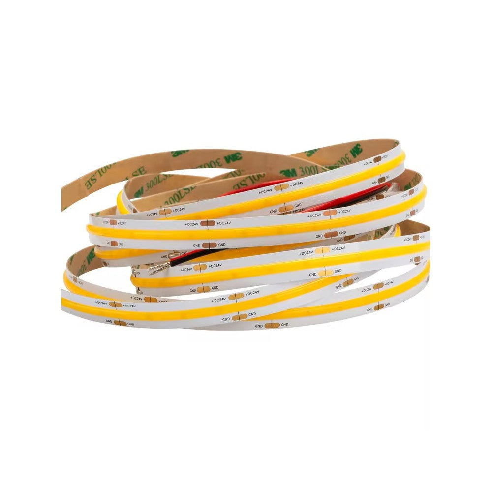 20m COB-LED strip uden spændingsfald, 7W/m, IP20, 480 LED pr. meter, 24V, COB LED, RA95