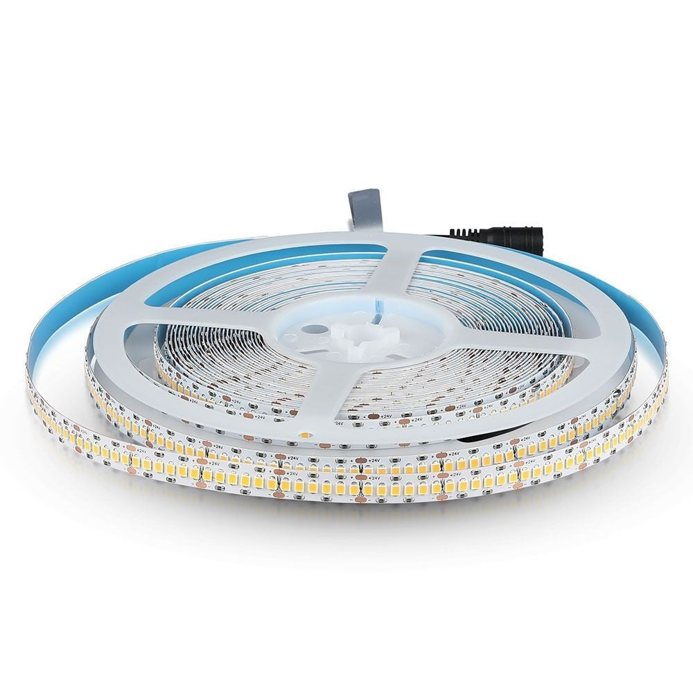 V-Tac 18W/m LED-strips RA95 - Samsung LED-chips, 10m, 24V, IP20, 240 LED pr. meter, 3 års producentgaranti
