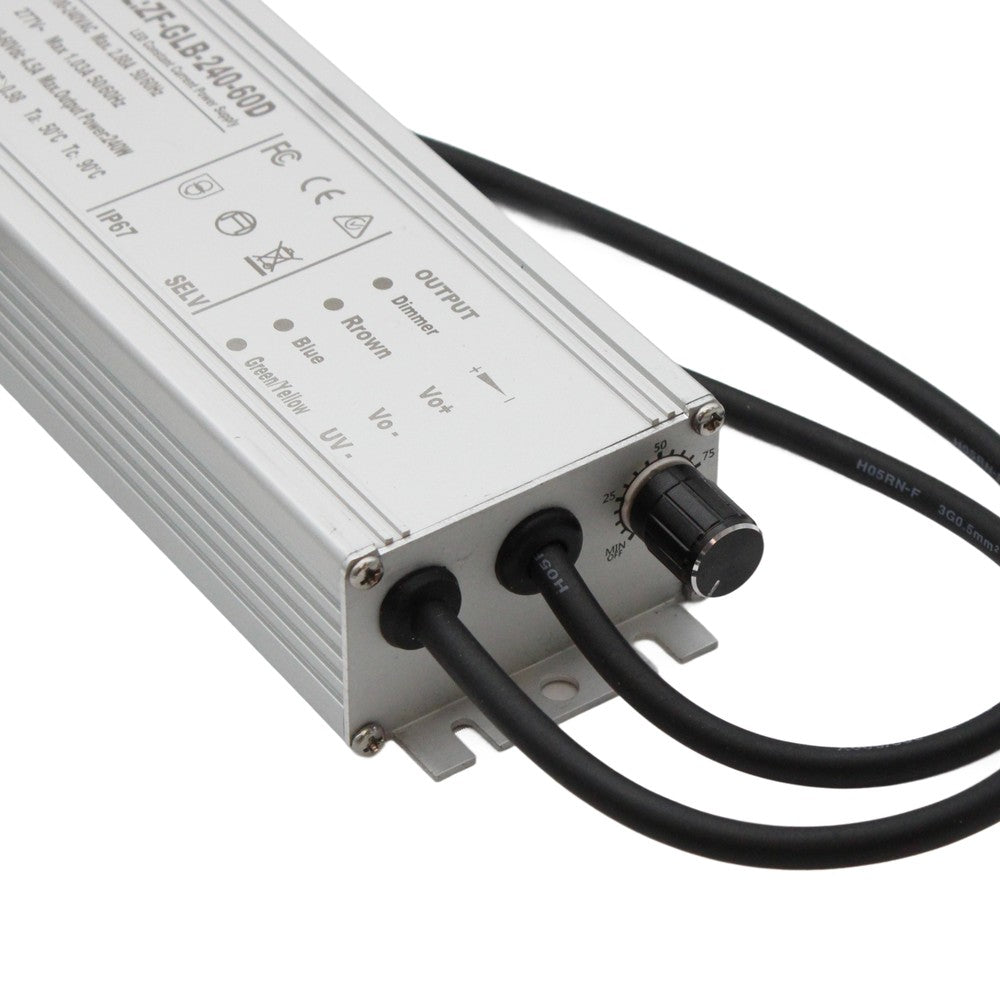 Quantum vækstlampe 240W - Fuldt spektrum, justerbar lysstyrke, IP65, ophæng inkluderet
