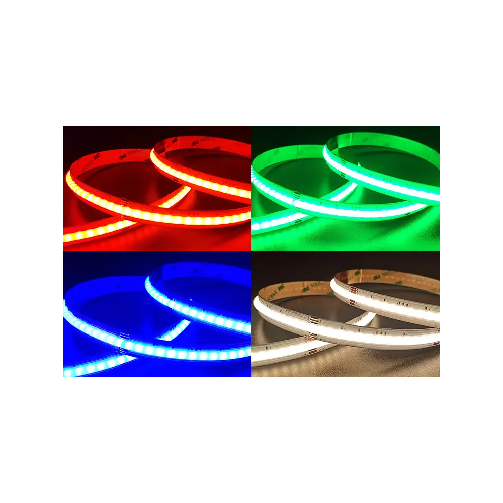 5m RGB+WW COB-LED strip - 20W/m, IP20, 784 LED pr. meter, 24V, COB LED