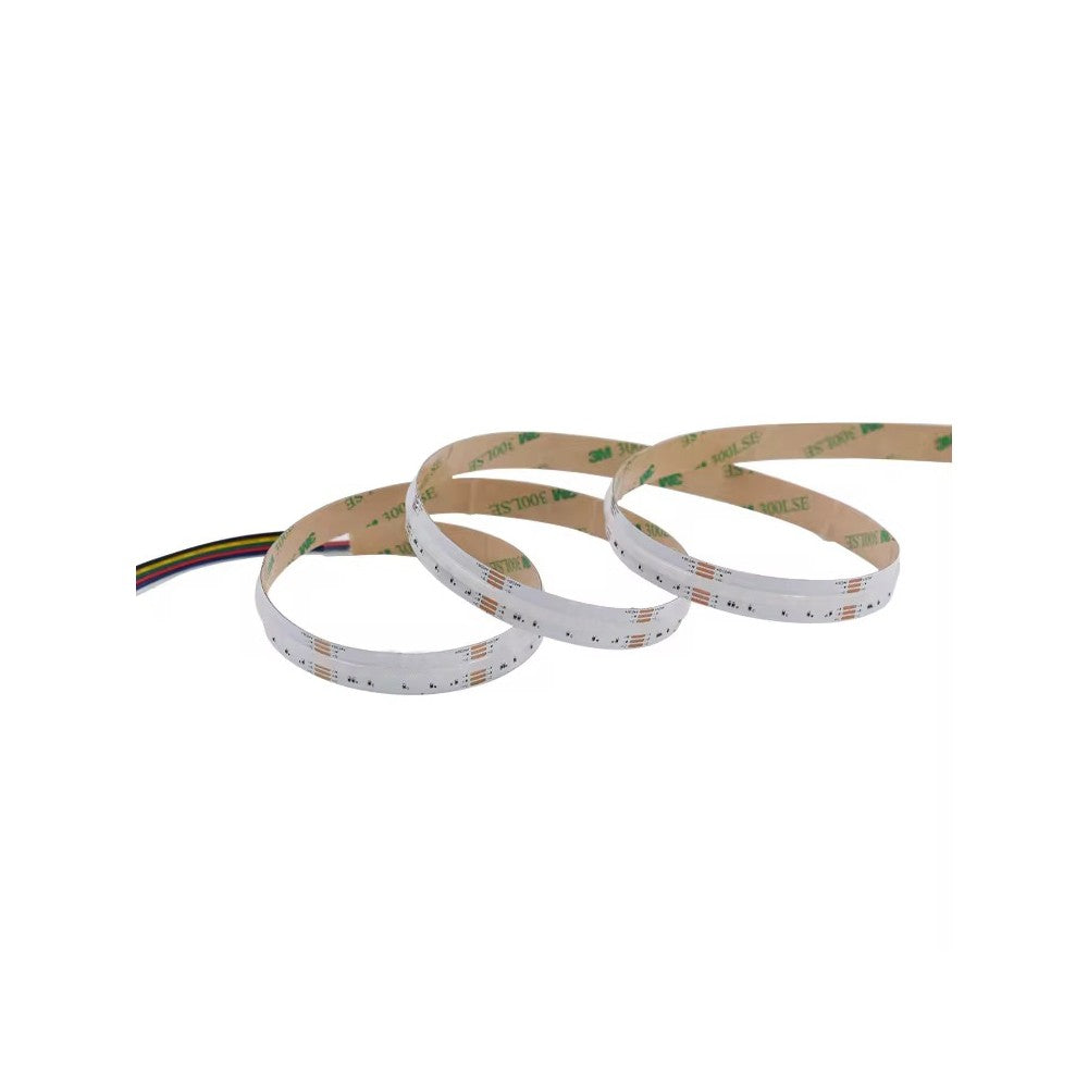 10m RGB+CCT COB-LED strip - 21W/m, IP20, 840 LED pr. meter, 24V, COB LED - Kvalitets LED strip med farveskift og hvidt lys - 1000lm/m - RA91