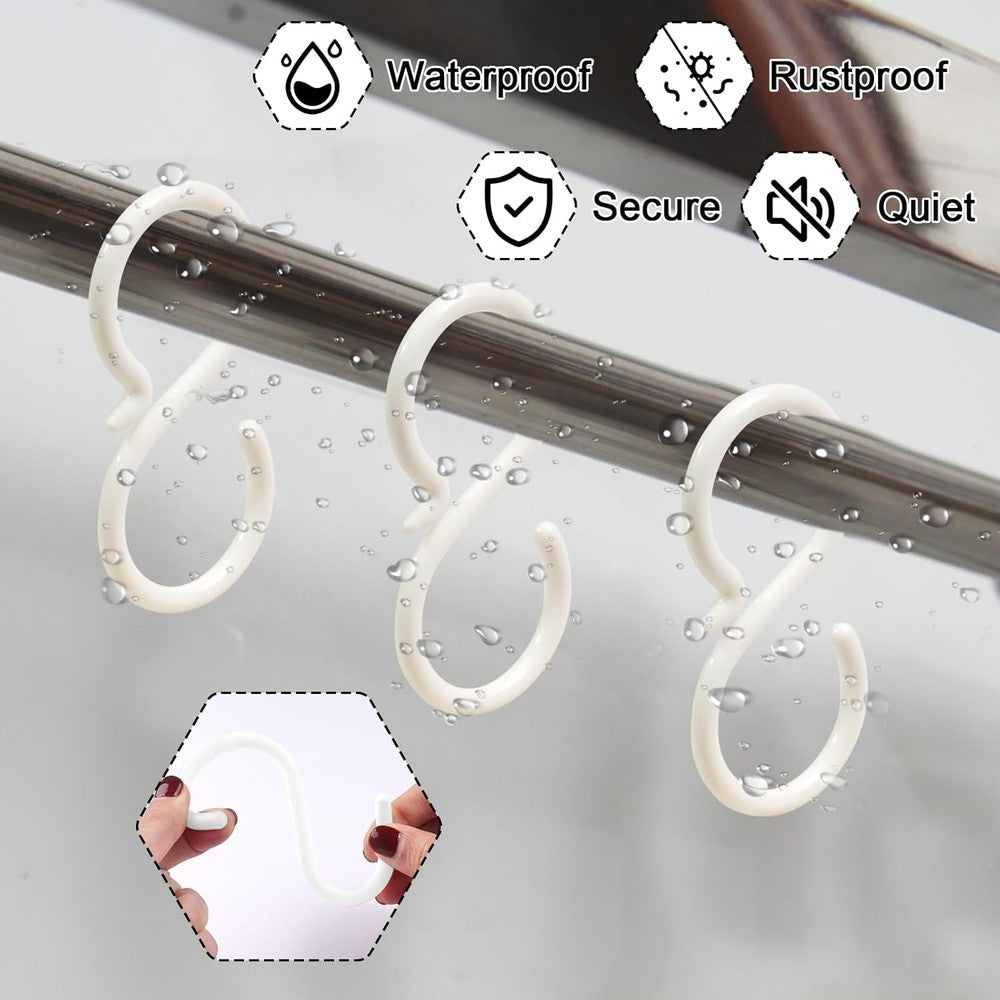 50 stk. Ø23mm kroge til montering af 230V strip - Rækker til 50m