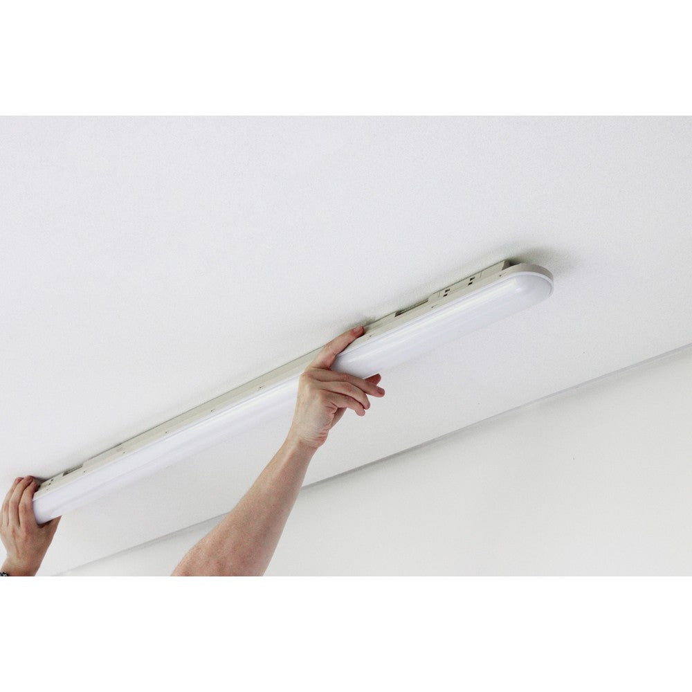 LIMEA CONNECT Vandtæt 50W 1500mm Neutral Hvid 230V IP65 IK08 Grå - 3 års garanti