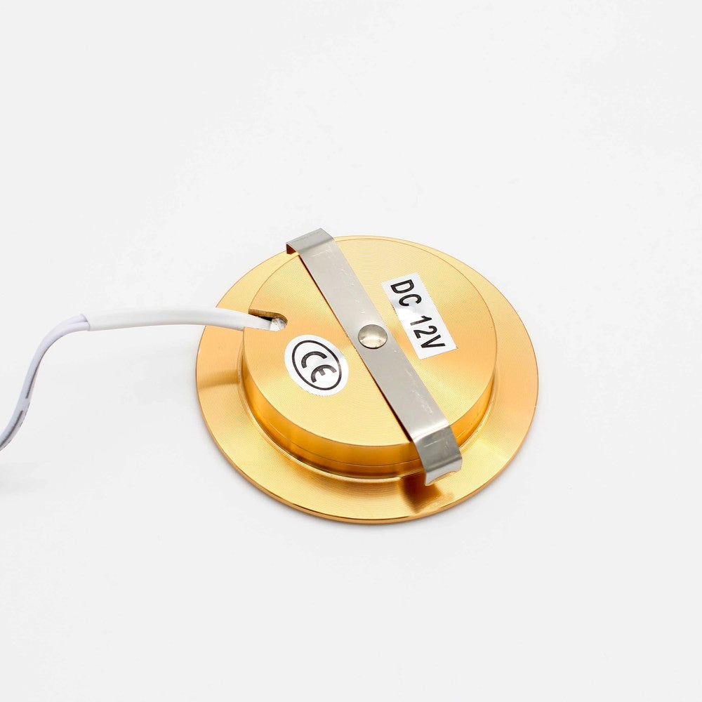LEDlife Reco68 møbelspot i guld med dæmpbar strømforsyning - 3 stk. (2,7W LED, 220lm, RA92, 12V)