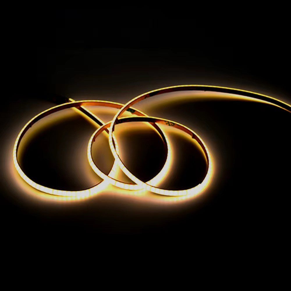 5m 3mm COB-LED strip - 7W/m, IP20, RA93, 400 LED pr. meter, 24V, COB LED - Hvidt Lys, Høj Farvegengivelse