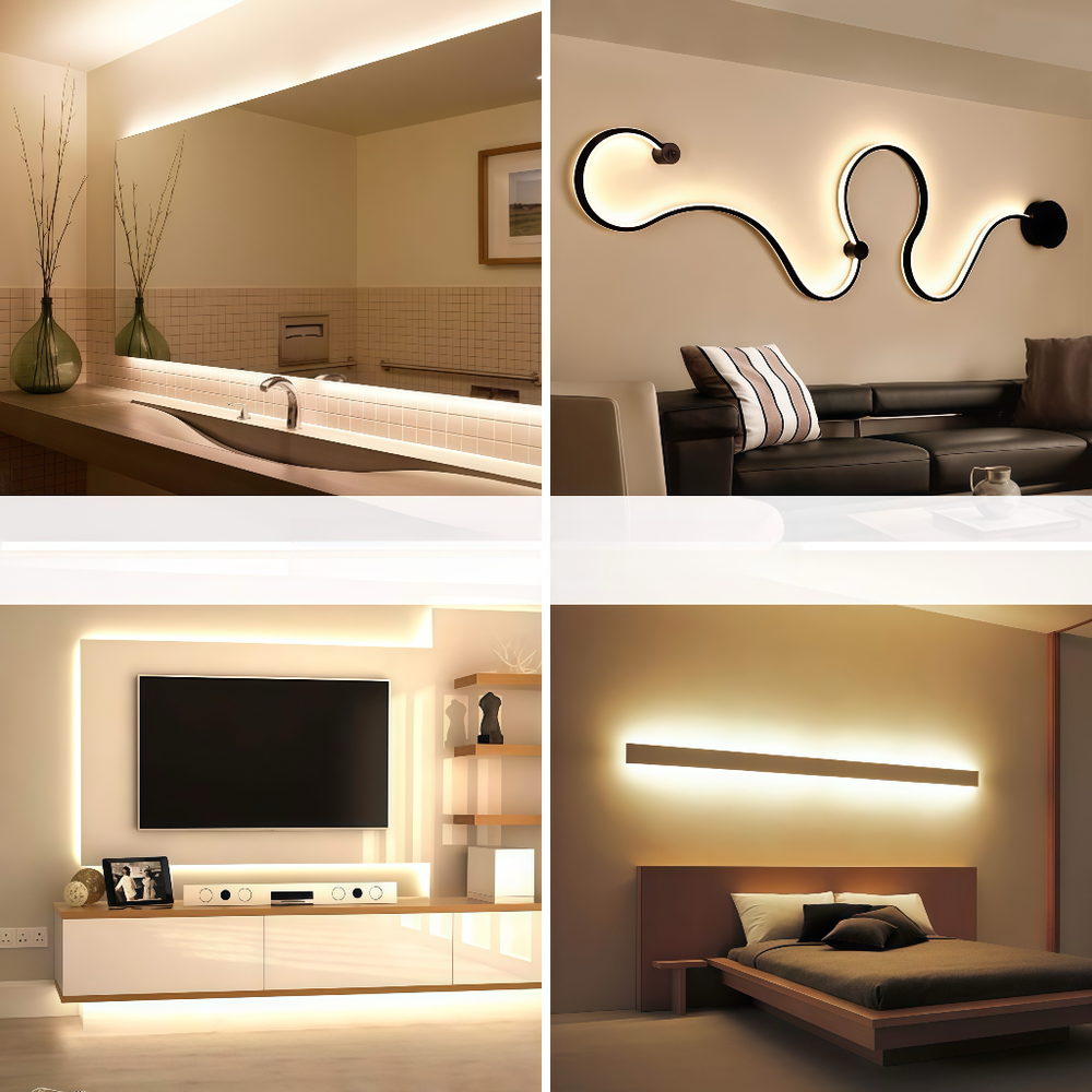 Varm Hvid 8x16 CLIP-ON Neon Flex LED Strip - 8,5W pr. meter, IP67, 24V