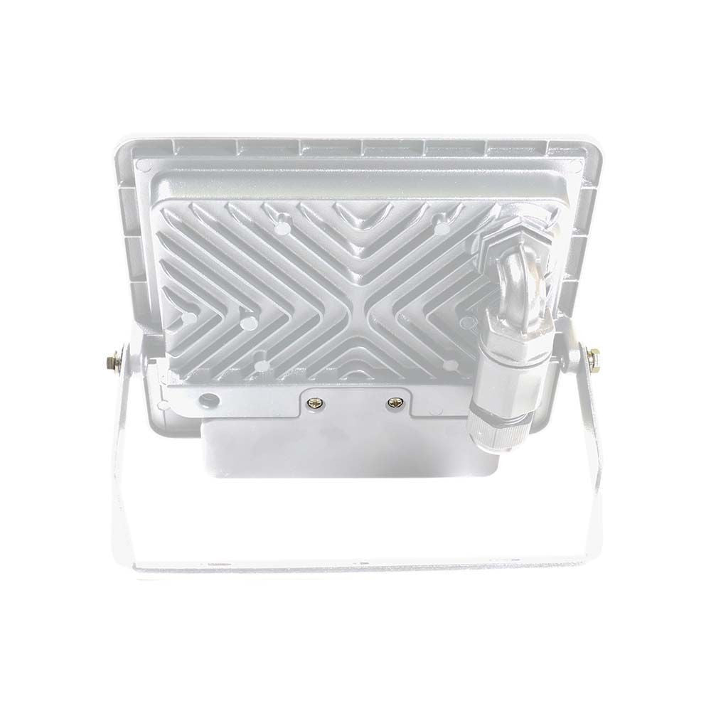 V-Tac 30W LED projektør med sensor, hvid - Samsung LED chip - 2340lm - IP65 - 5 års producentgaranti