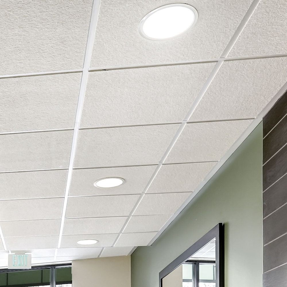 V-Tac 20W LED indbygnings-spotlight - Hul: Ø14,5 cm, Mål: Ø17 cm, 3 cm høj
