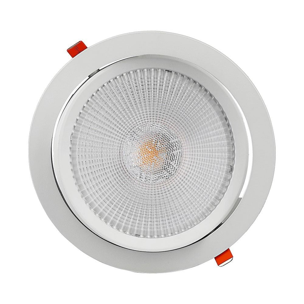 V-Tac 30W LED Spotlight - Hvid, Ø19,5 cm, Ø22,5 cm, 3 cm høj, Samsung LED chip, 2700lm, RA80, 230V