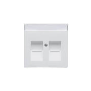 DATAUDTAG AFDÆKNING FOR 2 X RJ45 1M HVID