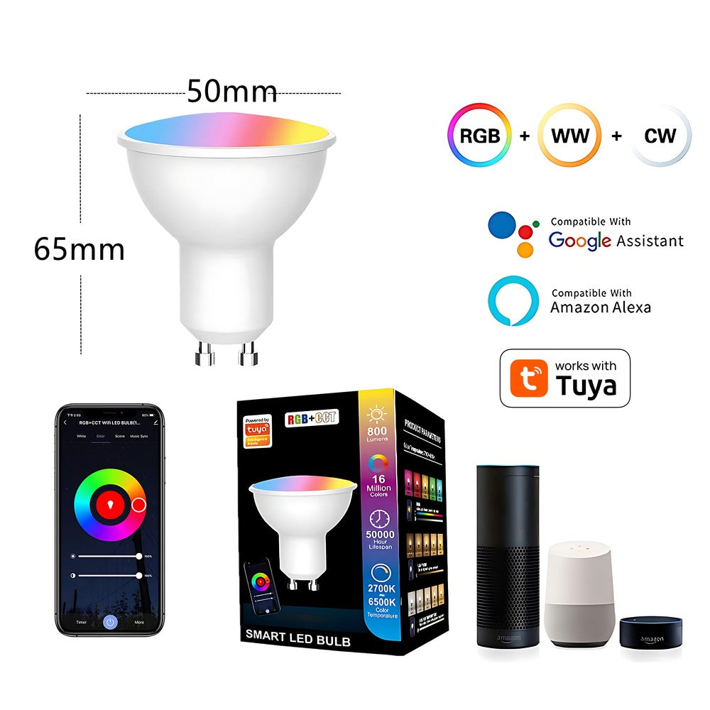 Dæmpbar: Via Smart Home, Kulør: RGB + CCT (Varm til Kold Hvid)