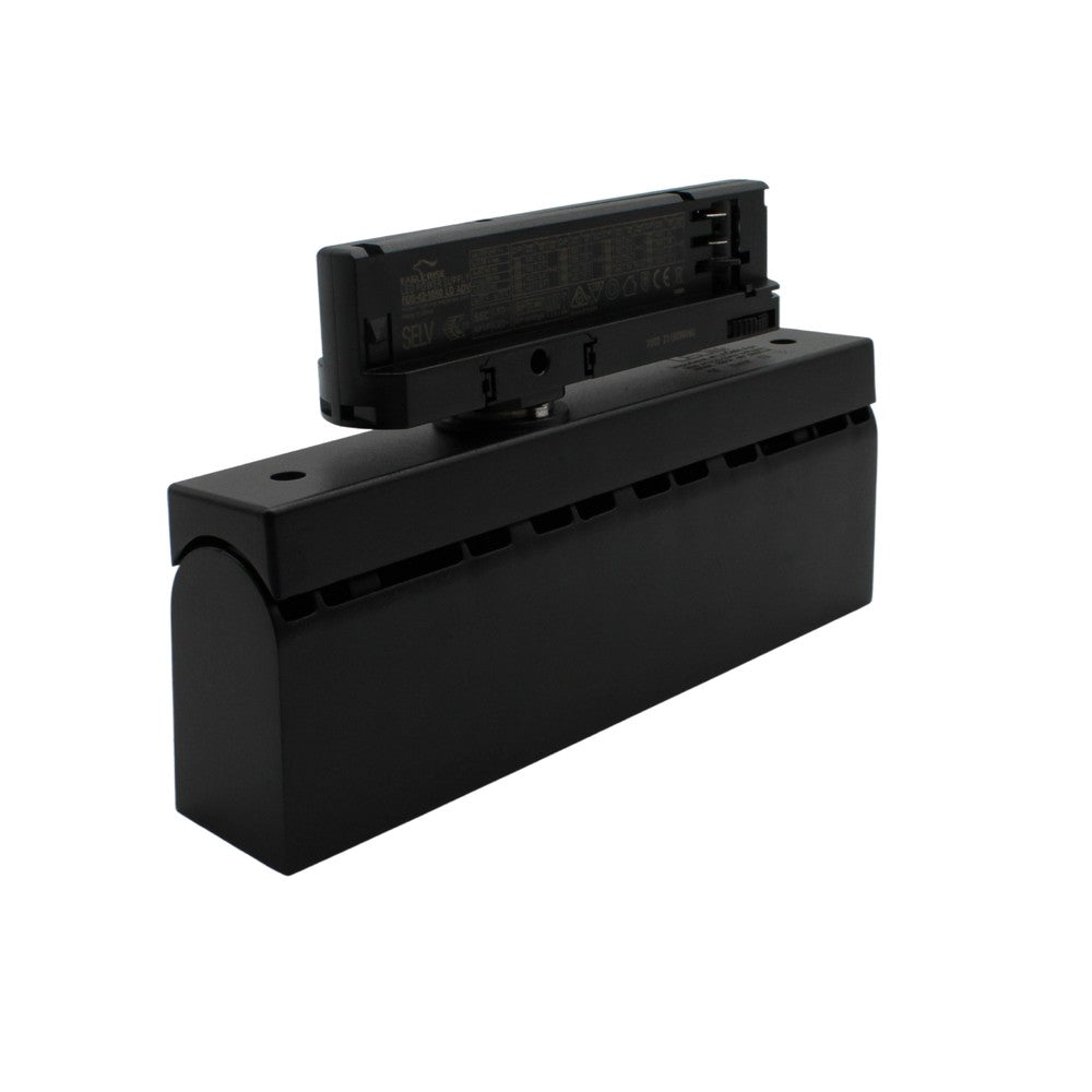 Justerbar LED lysskinne til 3-faset skinner, 36W, 23,5 cm, sort - LEDlife RA92, 230V input, 5500lm