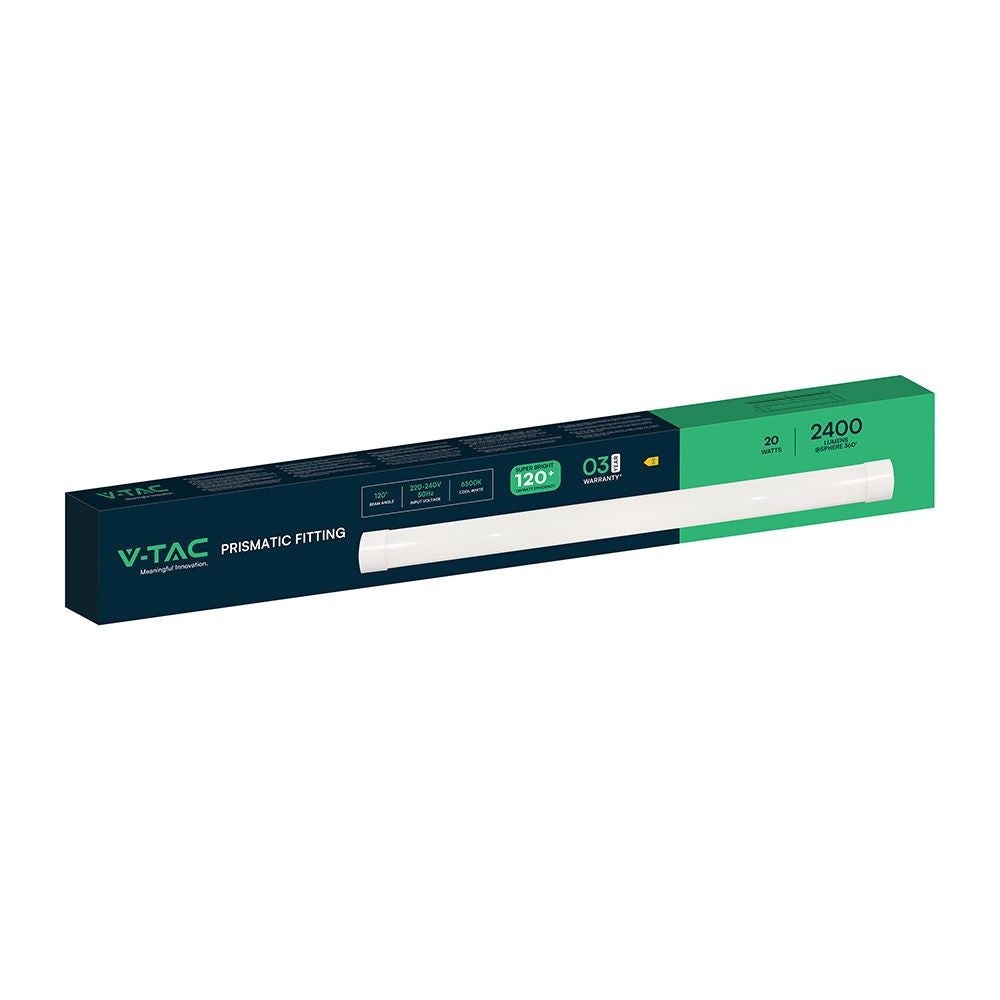 V-Tac 20W LED armatur - 60 cm, 230V, 2400lm, RA80, 3 års garanti