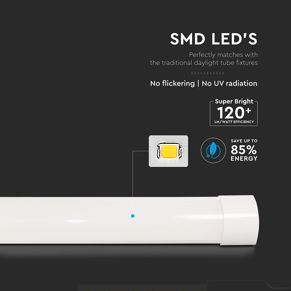 V-Tac 20W LED armatur - 60 cm, 230V, 2400lm, RA80, 3 års garanti