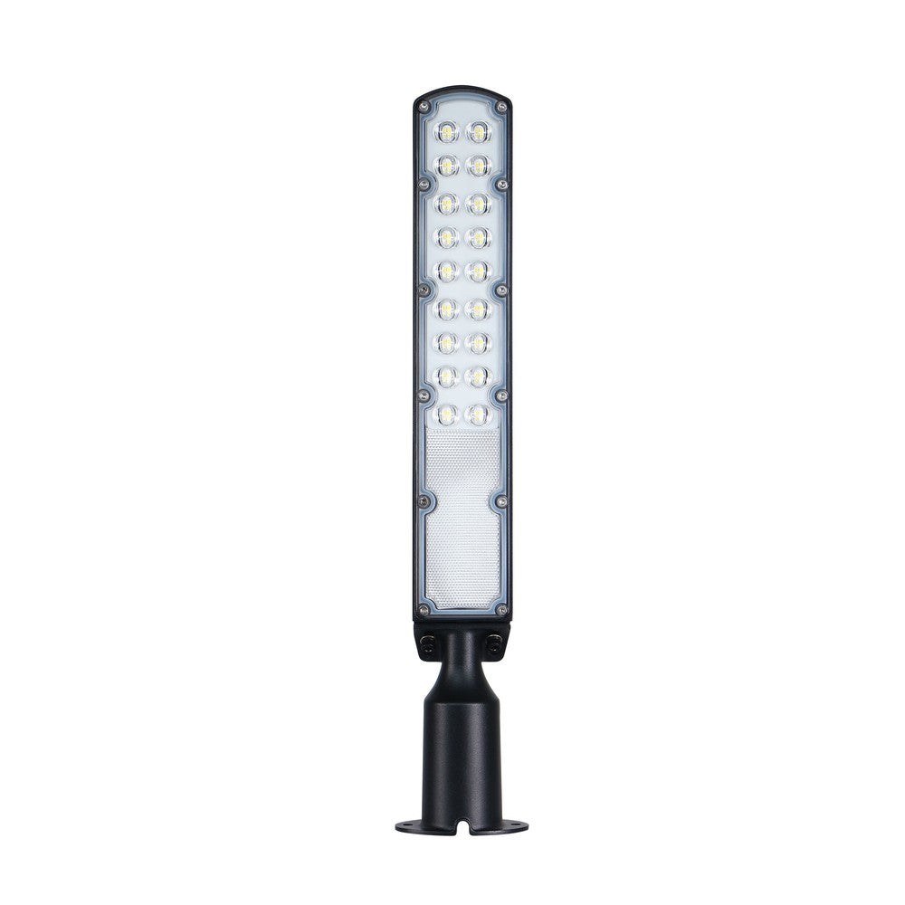 Streetos Slim 50W LED Udendørs Væglampe - Sort, 5000lm, RA80, IP65, 230V, 505x109x76mm, Skumringssensor