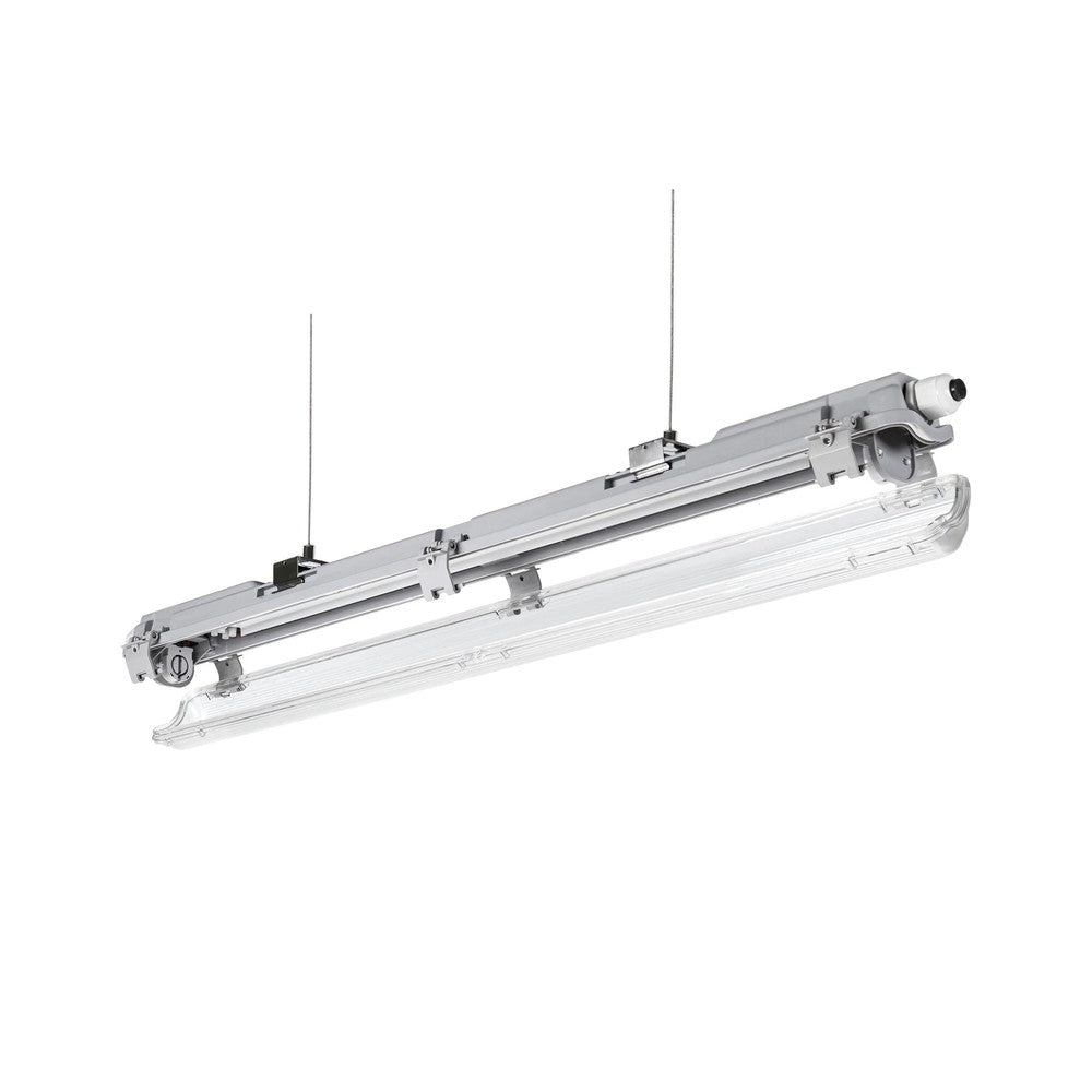 Limea T8 LED enkelttarmatur med 9W LED rør - IP65 vandtæt