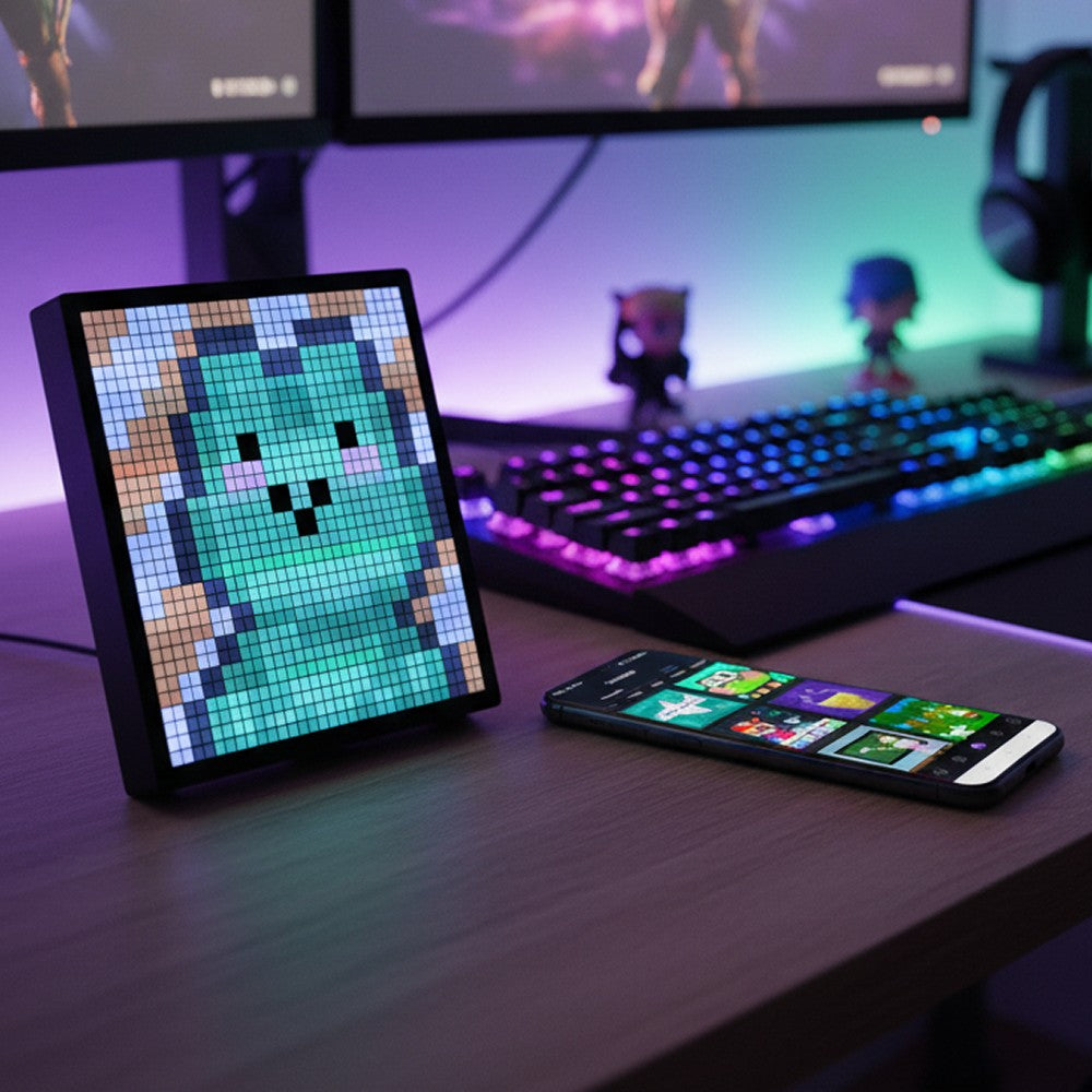 32x32 Pixel Bluetooth LED Display med 10W Effekt og 5V USB Input - Perfekt til brugervenlig visning og tilslutning.