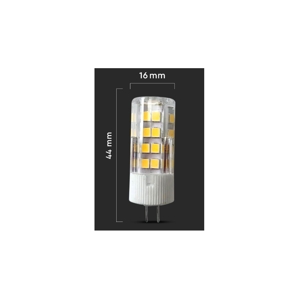 V-Tac 3,2W LED pære - Samsung LED chip, 12V, G4, 385lm, RA80, 5 års producentgaranti