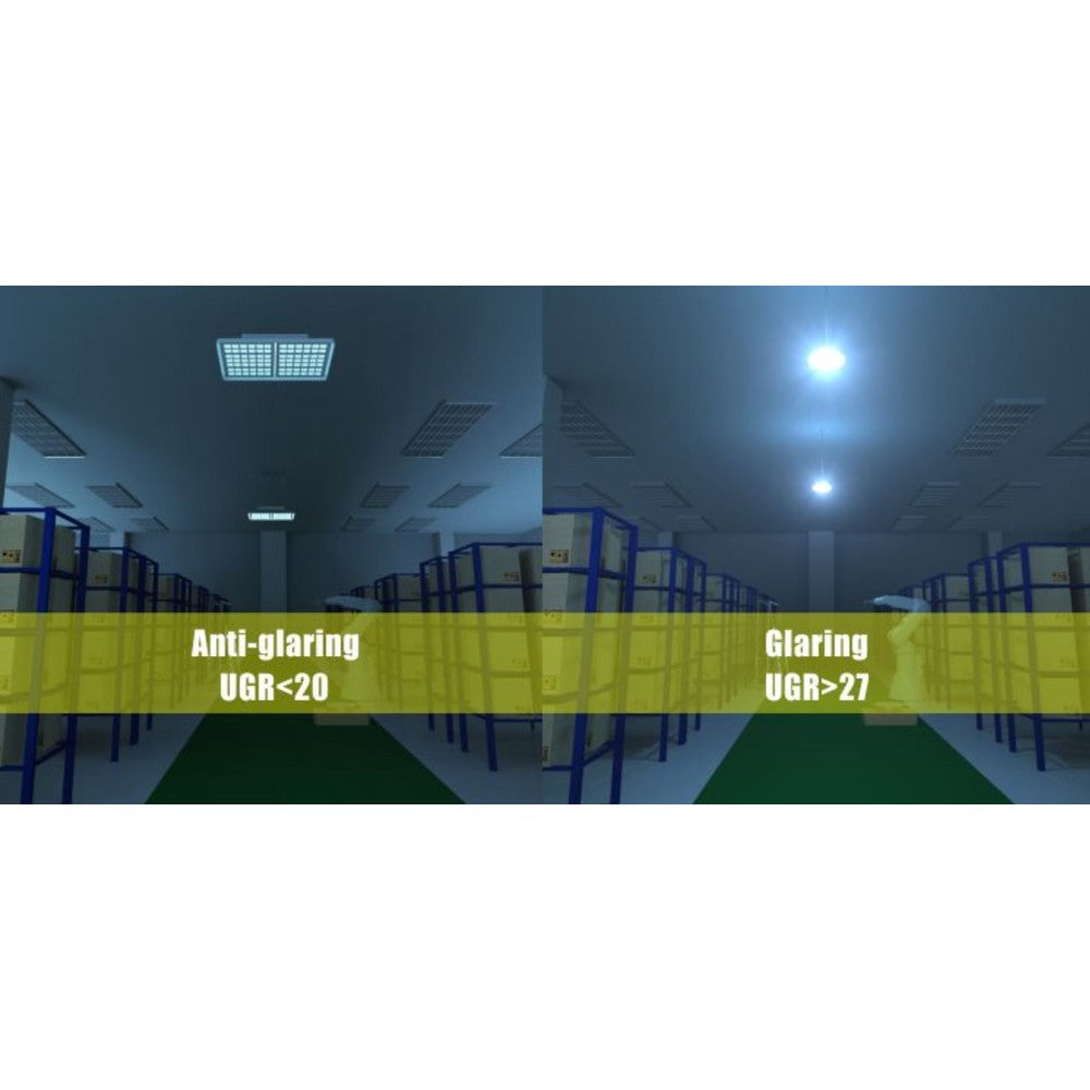 100W Highbay / Loftslampe Med UGR19, RA85, IP65 Og 5 Års Garanti