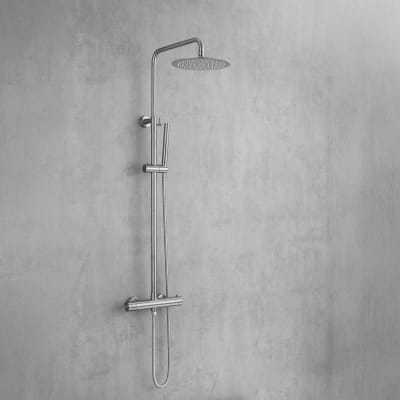 Lavabo Safira komplet brusesæt, børstet rustfrit stål