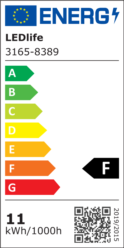 LEDlife 11W LED Indbygningspanel - Ø18 cm Hulstørrelse, Ø20 cm Mål, 230V, 890lm, RA80, Flicker Free