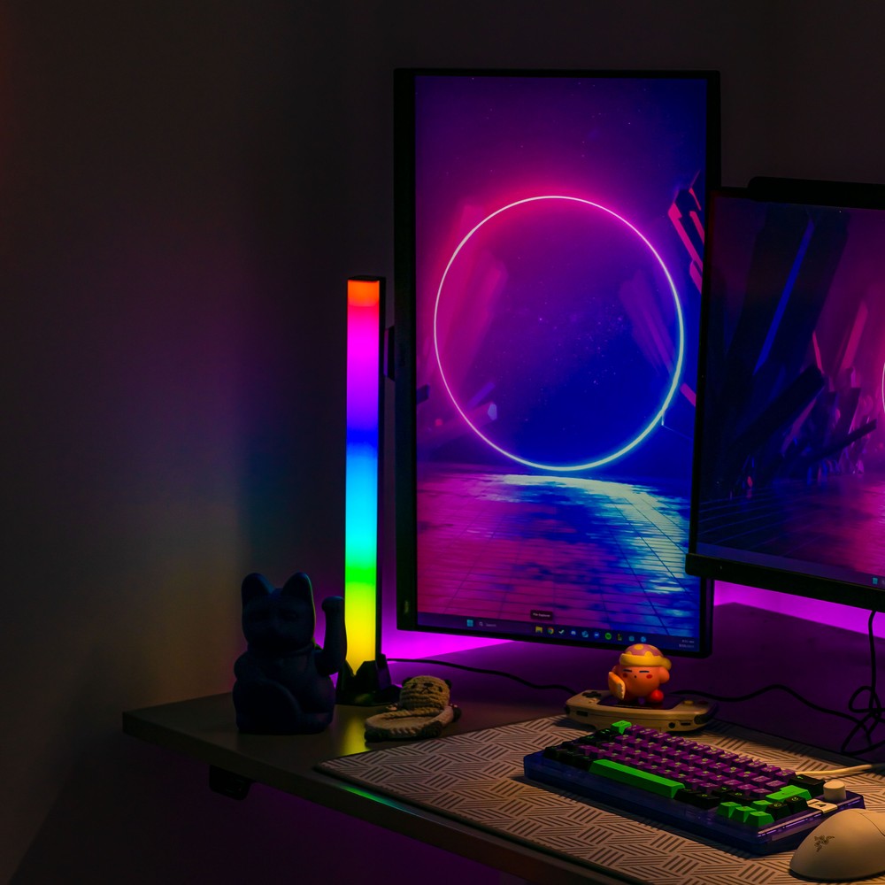 2 stk. RGBIC ambient light bar - 32cm, Bluetooth, 5W effekt, 5V USB-indgang
