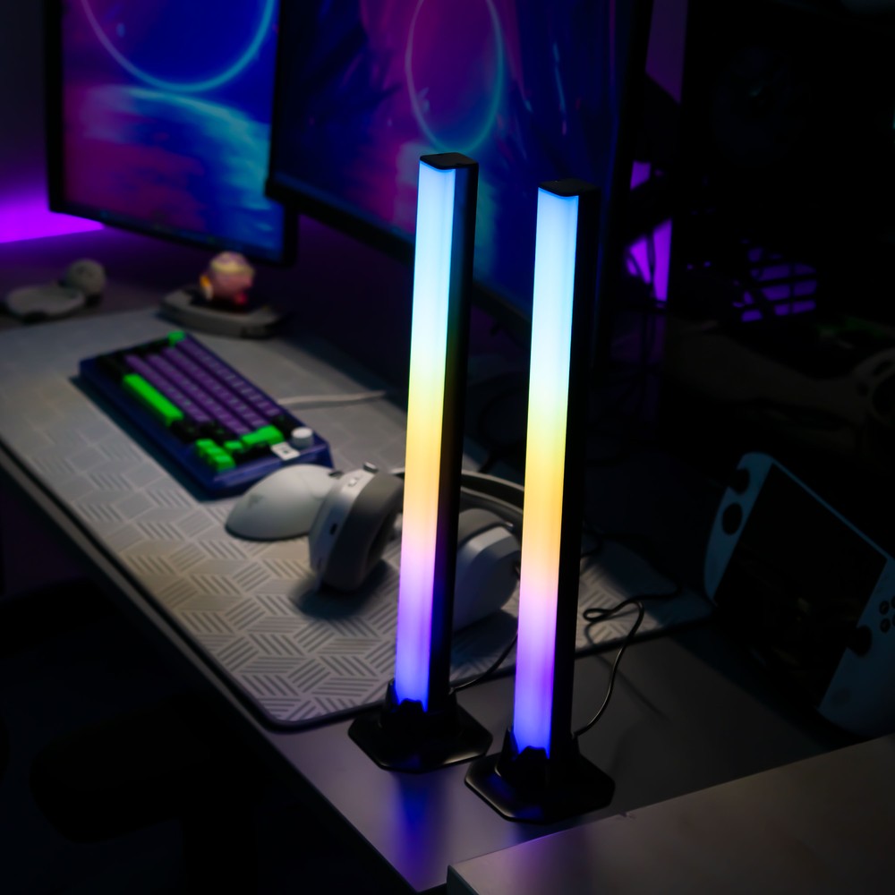2 stk. RGBIC ambient light bar - 32cm, Bluetooth, 5W effekt, 5V USB-indgang